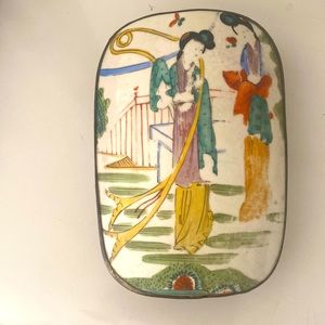 Porcelain gift box  925 silver